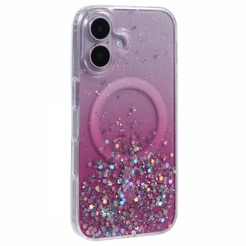 iPhone 16 Plus Sparkle Glow MagSafe-deksel - Rosa