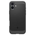 iPhone 16 Plus Spigen Rugged Armor Mag TPU-deksel - Svart