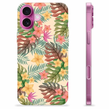 iPhone 16 Plus TPU-deksel - Rosa Blomster