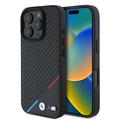 iPhone 16 Pro BMW M Carbon Tricolor Line-deksel - MagSafe-kompatibel - Svart