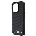 iPhone 16 Pro BMW M Carbon Tricolor Line-deksel - MagSafe-kompatibel - Svart