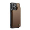 iPhone 16 Pro Caseme C22-etui RFID-kortlommebok - brun