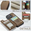 iPhone 16 Pro Caseme C22-etui RFID-kortlommebok - brun