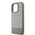 iPhone 16 Pro DKNY Repeat Pattern Bottom Stripe Deksel - MagSafe-kompatibel - Brun