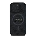 iPhone 16 Pro Guess 4G Ringdeksel i farger - MagSafe-kompatibel - Svart