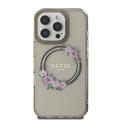 iPhone 16 Pro Guess IML Flowers Wreath-deksel - MagSafe-kompatibelt