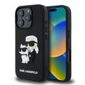 iPhone 16 Pro Karl Lagerfeld 3D Rubber Karl & Choupette NFT-deksel - Svart