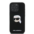 iPhone 16 Pro Karl Lagerfeld Karl Head MagSafe-deksel i flytende silikon - svart