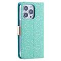 iPhone 16 Pro Lace Pattern Lommebok-deksel