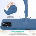 iPhone 16 Pro Liquid Silikondeksel - Blå