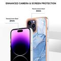 iPhone 16 Pro Marmormønster Galvanisert IMD TPU-deksel