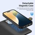 iPhone 16 Pro Max Dux Ducis Lawa lommebokveske i lær med magnetisk deksel - svart