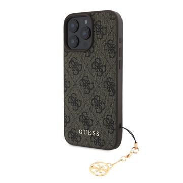 iPhone 16 Pro Max Guess 4G Charms Collection Hybrid-deksel - Brun