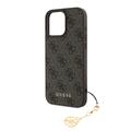 iPhone 16 Pro Max Guess 4G Charms Collection Hybrid-deksel - Brun