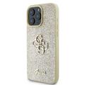 iPhone 16 Pro Max Guess Fixed Glitter 4G Metal Logo Deksel - Guld