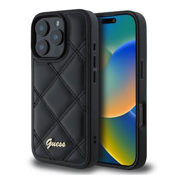 iPhone 16 Pro Max Guess Quiltat deksel - svart