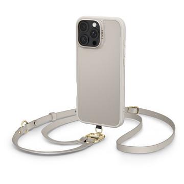 iPhone 16 Pro Max Spigen Cyrill Kajuk Classic Charm Mag-etui med stropp - kremfarget