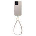 iPhone 16 Pro Max Spigen Cyrill Kajuk Classic Charm Mag-etui med stropp - kremfarget