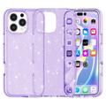 iPhone 16 Pro Max Stylish Glitter Series Hybrid-deksel - Lilla