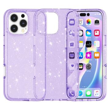 iPhone 16 Pro Max Stylish Glitter Series Hybrid-deksel - Lilla