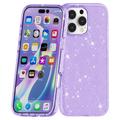 iPhone 16 Pro Max Stylish Glitter Series Hybrid-deksel - Lilla