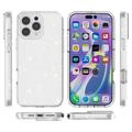 iPhone 16 Pro Max Stylish Glitter Series Hybrid-deksel - Hvit