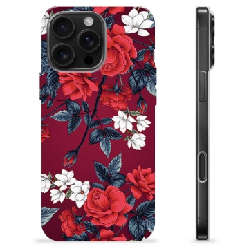 iPhone 16 Pro Max TPU-deksel - Vintage Blomster