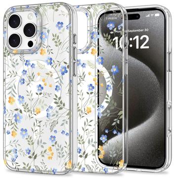 iPhone 16 Pro Max Tech-Protect MagMood-deksel - MagSafe-kompatibel - vårblomster