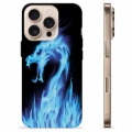 iPhone 16 Pro TPU-deksel - Blå Flamme Drage