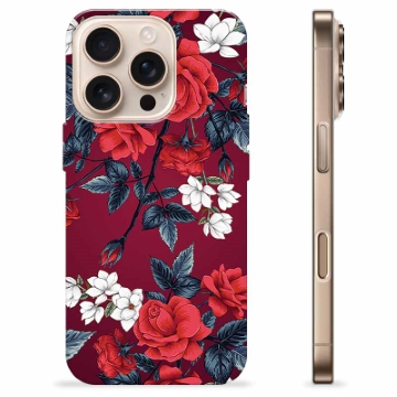 iPhone 16 Pro TPU-deksel - Vintage Blomster