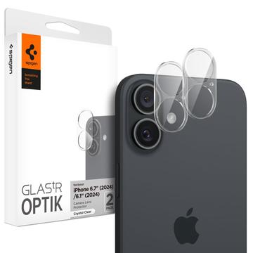 iPhone 16/16 Plus Spigen Optik.tR Kamera Linse Beskytter - Svart