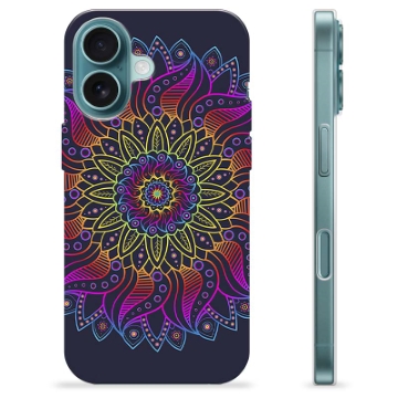 iPhone 16 TPU-deksel - Fargerik Mandala