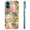 iPhone 16 TPU-deksel - Rosa Blomster