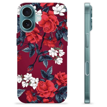 iPhone 16 TPU-deksel - Vintage Blomster