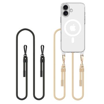 iPhone 16 Tech-Protect FlexAir Chain MagSafe Deksel - svart og taupe