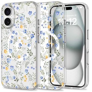 iPhone 16 Tech-Protect MagMood-deksel - MagSafe-kompatibel - vårblomster