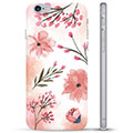 iPhone 6 / 6S TPU-deksel - Rosa Blomster