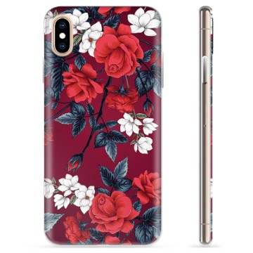 iPhone XS Max TPU-deksel - Vintage Blomster