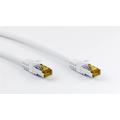 Goobay RJ45 S/FTP CAT 7 Nettverkskabel - 0.5m - Hvit