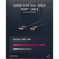 Clicktronic Ultra Slim HDMI 2.0 Kabel med Ethernet - 1m - Svart