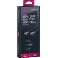 Clicktronic Ultra Slim HDMI 2.0 Kabel med Ethernet - 1m - Svart