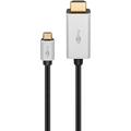 Goobay USB-C til HDMI Adapter Kabel - 2m - Svart / Sølv