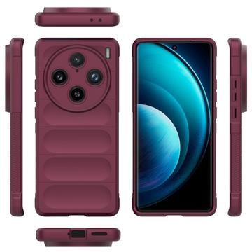 vivo X100 Pro Rugged Series TPU-deksel - Vinrød