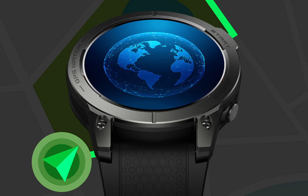 Zeblaze Stratos 3 Smartwatch m. GPS, Ultra HD AMOLED-skjerm - Oransje