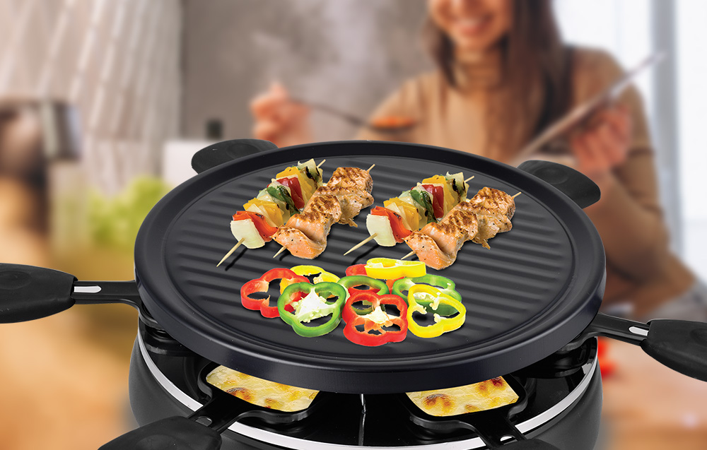 Techwood TRA-608 Elektrisk raclettegrill for 6 personer