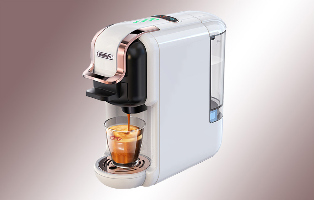 HiBREW H2B Kapsel kaffetrakter 5-i-1 - hvit