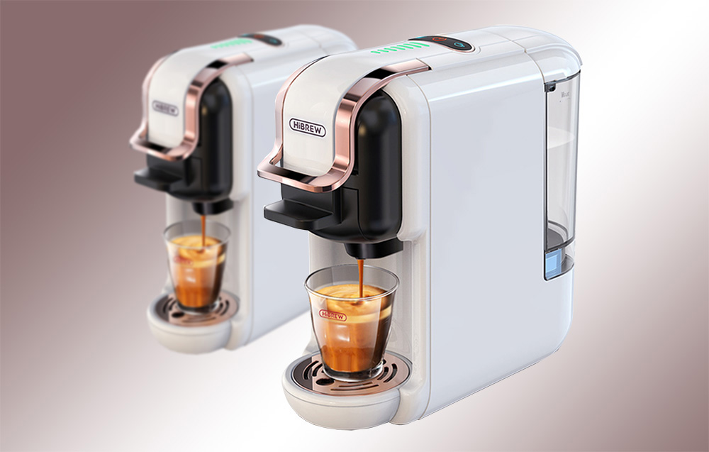 HiBREW H2B Kapsel kaffetrakter 5-i-1 - hvit